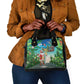 Afro Christmas in Mayotte Shoulder Handbag Santa Chill on Tropical Beach - African Pride