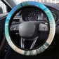 Afro Christmas in Mayotte Steering Wheel Cover Santa Chill on Tropical Beach - African Pride