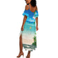 Afro Christmas in Mayotte Summer Maxi Dress Santa Chill on Tropical Beach - African Pride
