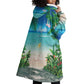 Afro Christmas in Mayotte Wearable Blanket Hoodie Santa Chill on Tropical Beach - African Pride