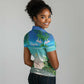 Afro Christmas in Mayotte Women Polo Shirt Santa Chill on Tropical Beach - African Pride