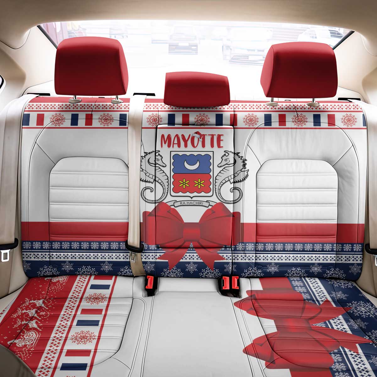 Afro Christmas in Mayotte Back Car Seat Cover Joyeux Noel - African Pride