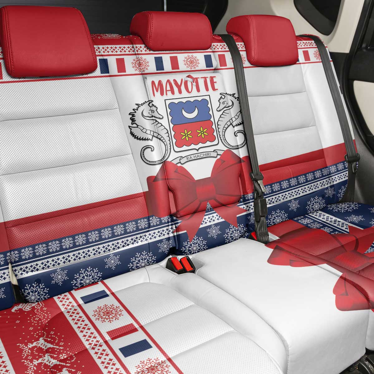 Afro Christmas in Mayotte Back Car Seat Cover Joyeux Noel - African Pride
