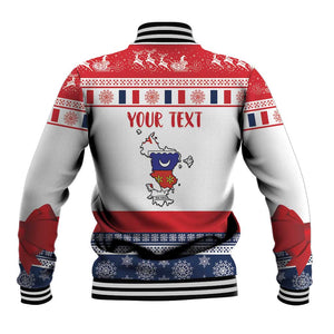 Afro Christmas in Mayotte Personalized Baseball Jacket Joyeux Noel - African Pride