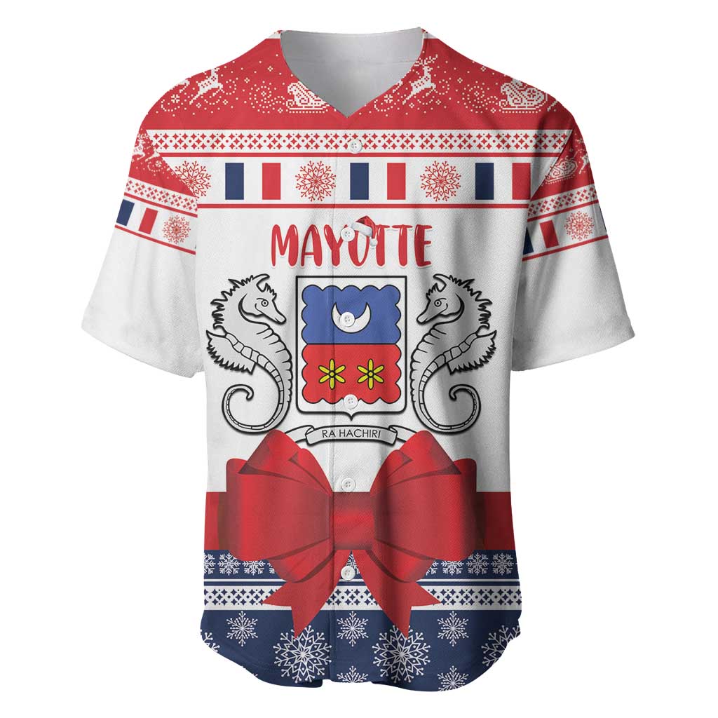 Afro Christmas in Mayotte Personalized Baseball Jersey Joyeux Noel - African Pride