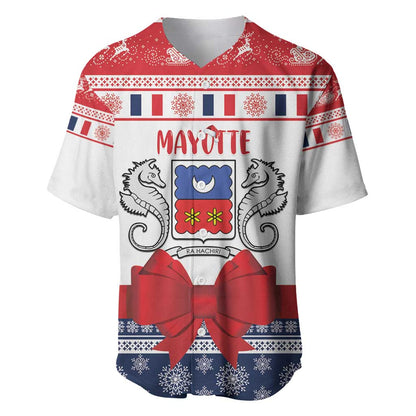 Afro Christmas in Mayotte Personalized Baseball Jersey Joyeux Noel - African Pride