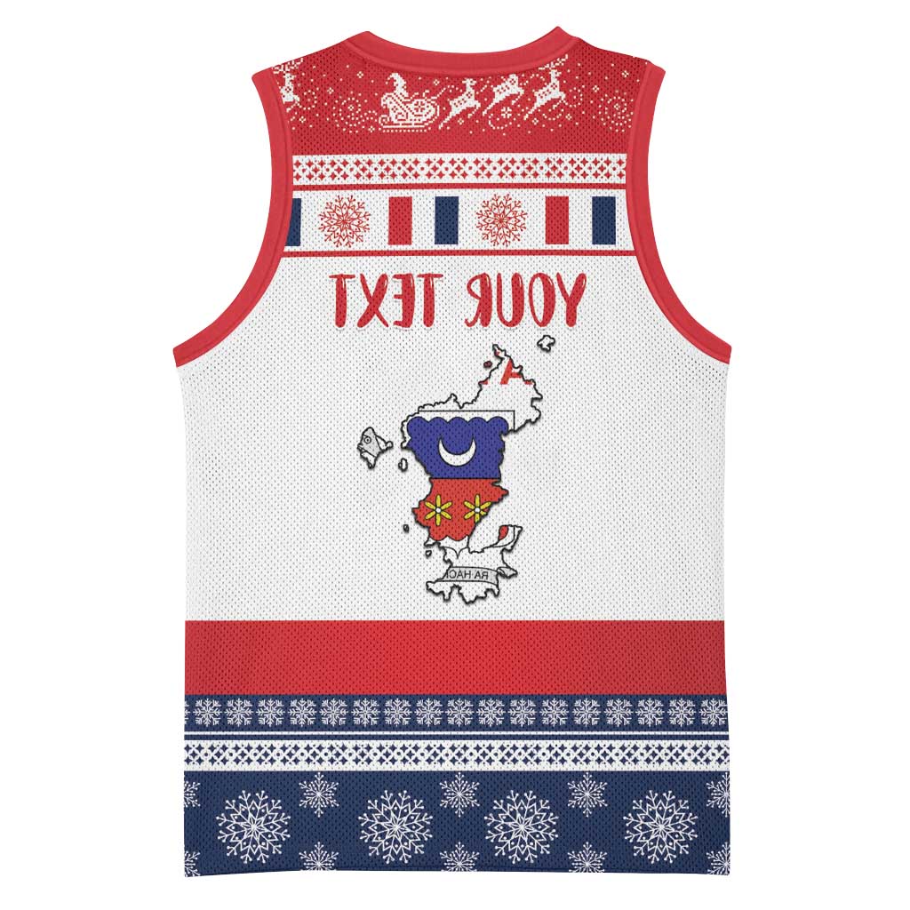 Afro Christmas in Mayotte Personalized Basketball Jersey Joyeux Noel - African Pride