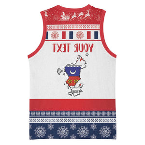 Afro Christmas in Mayotte Personalized Basketball Jersey Joyeux Noel - African Pride