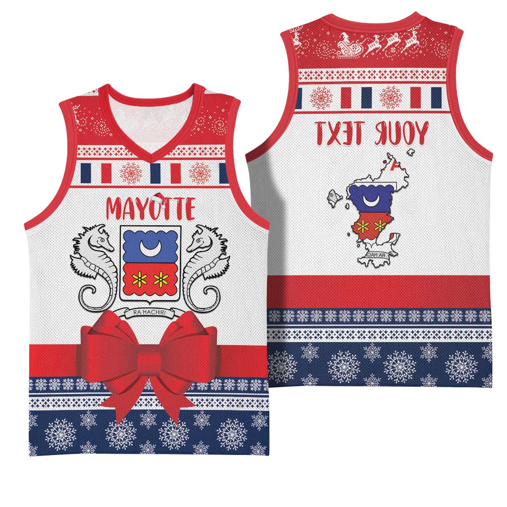 Afro Christmas in Mayotte Personalized Basketball Jersey Joyeux Noel - African Pride