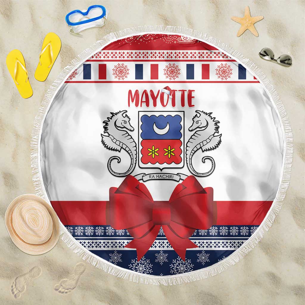 Afro Christmas in Mayotte Beach Blanket Joyeux Noel - African Pride
