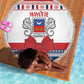 Afro Christmas in Mayotte Beach Blanket Joyeux Noel - African Pride