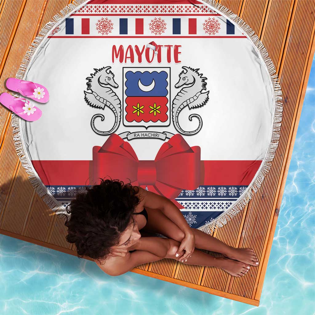 Afro Christmas in Mayotte Beach Blanket Joyeux Noel - African Pride