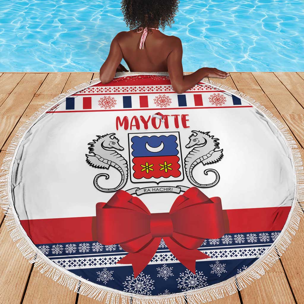 Afro Christmas in Mayotte Beach Blanket Joyeux Noel - African Pride