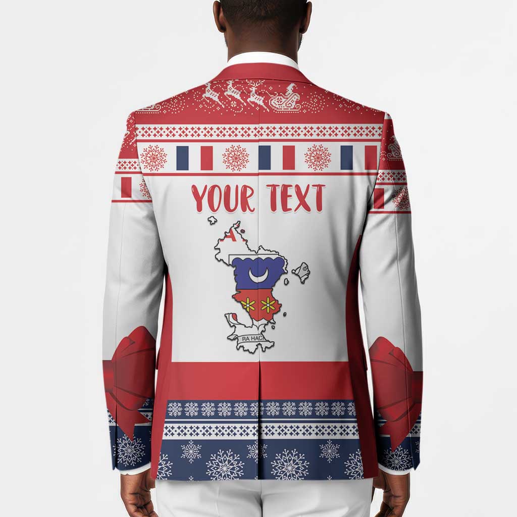 Personalized Mayotte Christmas Blazer Joyeux Noel
