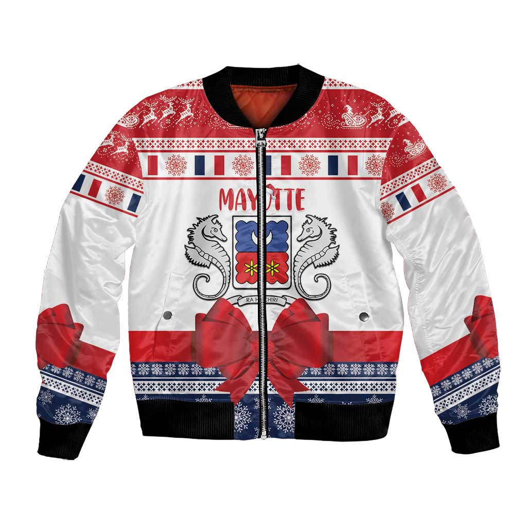 Afro Christmas in Mayotte Personalized Bomber Jacket Joyeux Noel - African Pride