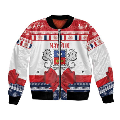 Afro Christmas in Mayotte Personalized Bomber Jacket Joyeux Noel - African Pride