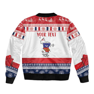 Afro Christmas in Mayotte Personalized Bomber Jacket Joyeux Noel - African Pride