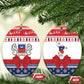Afro Christmas in Mayotte Ceramic Ornament Joyeux Noel - African Pride