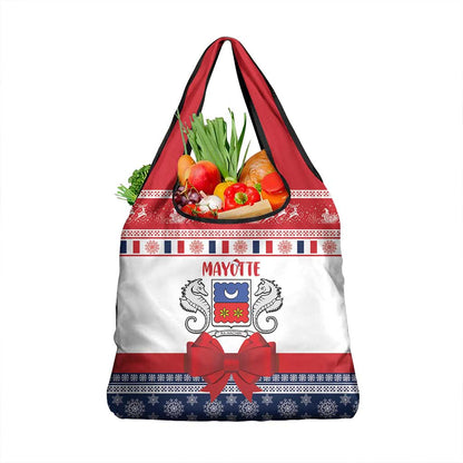 Afro Christmas in Mayotte Grocery Bag Joyeux Noel - African Pride