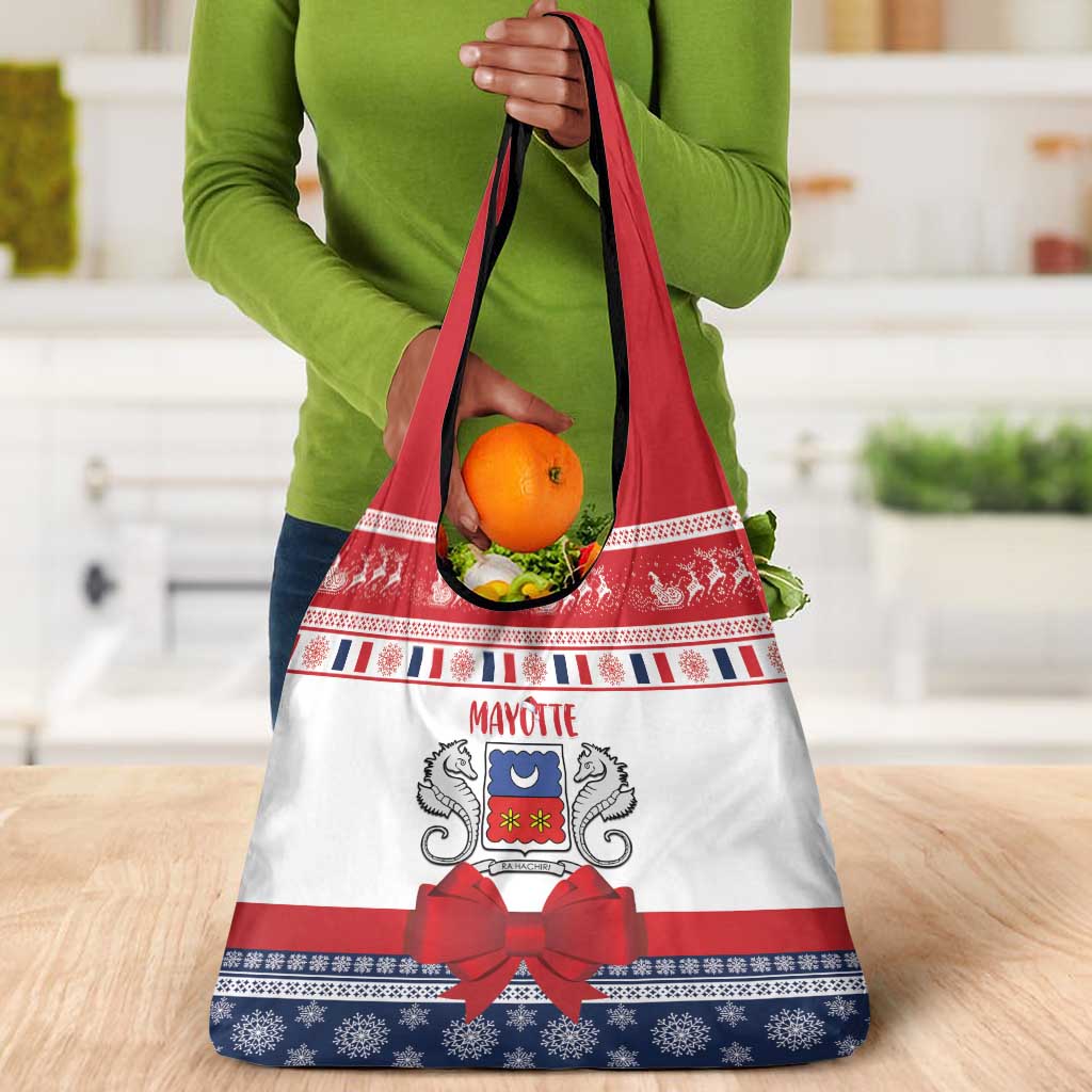Afro Christmas in Mayotte Grocery Bag Joyeux Noel - African Pride