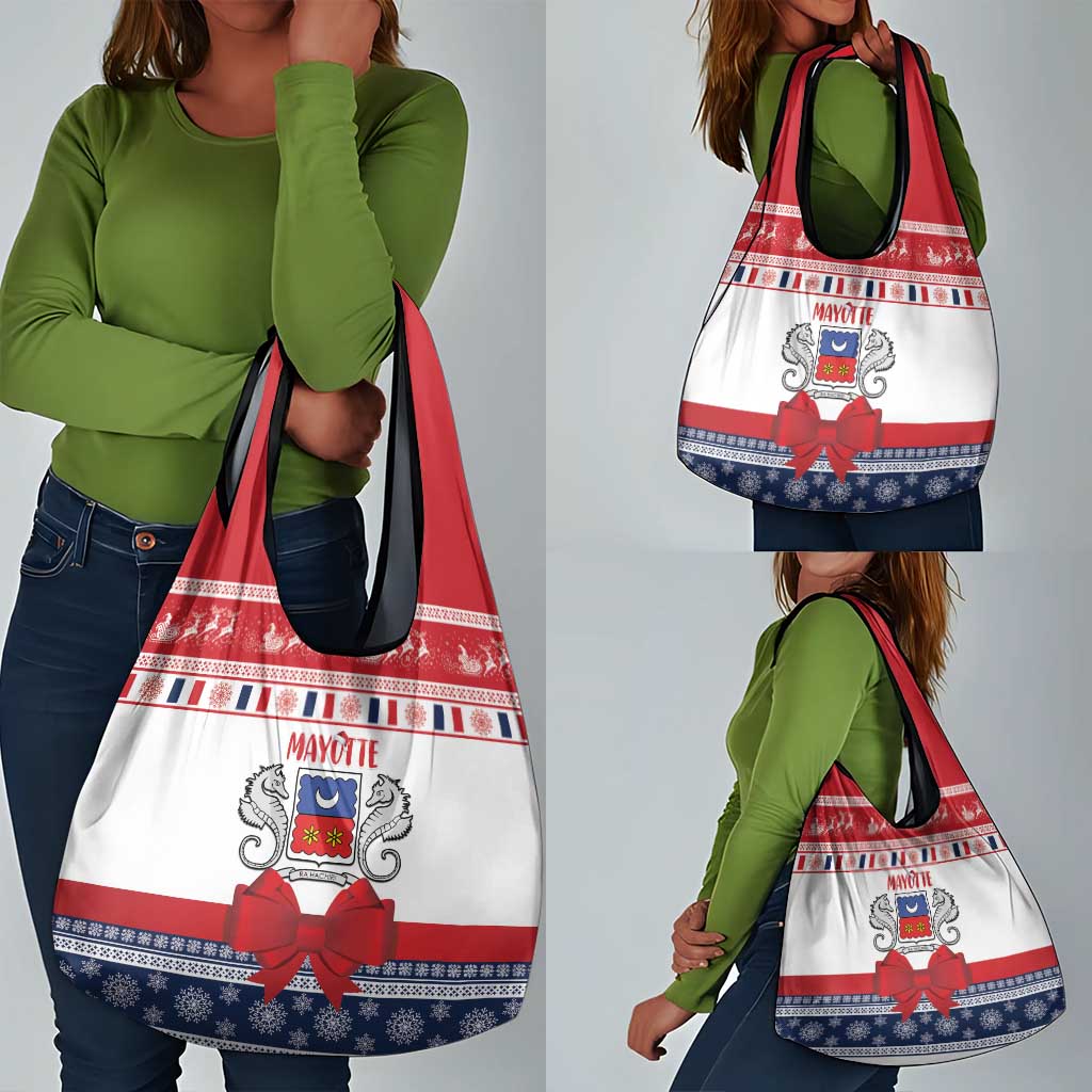 Afro Christmas in Mayotte Grocery Bag Joyeux Noel - African Pride