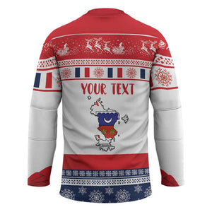Personalized Mayotte Christmas Hockey Jersey Joyeux Noel