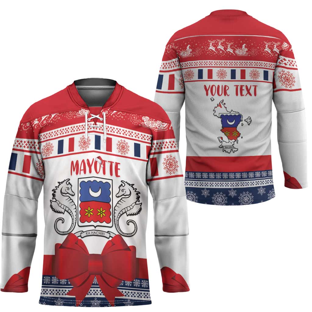 Personalized Mayotte Christmas Hockey Jersey Joyeux Noel
