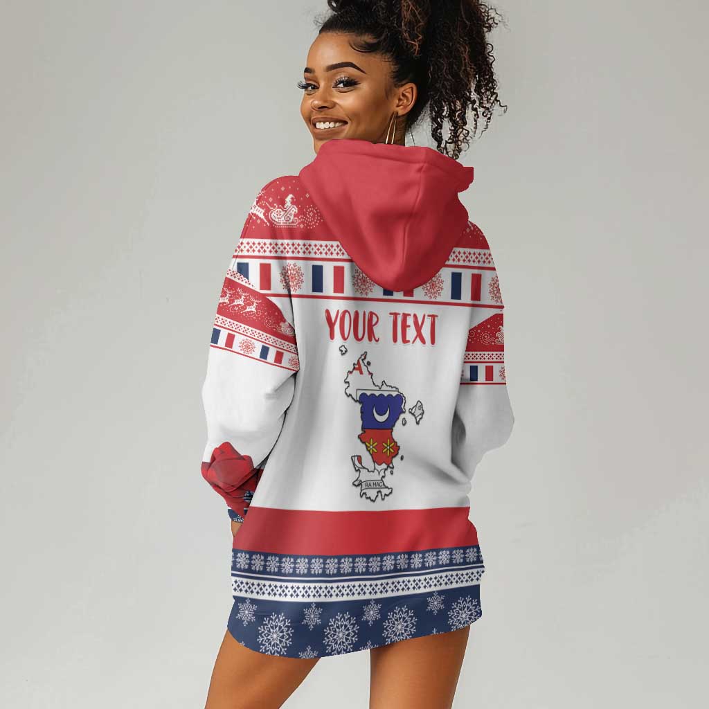 Afro Christmas in Mayotte Personalized Hoodie Dress Joyeux Noel - African Pride