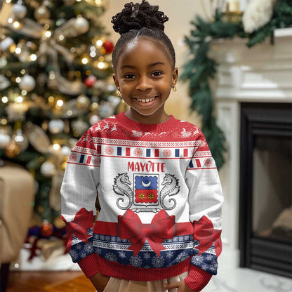 Afro Christmas in Mayotte Personalized Kid Ugly Christmas Sweater Joyeux Noel - African Pride