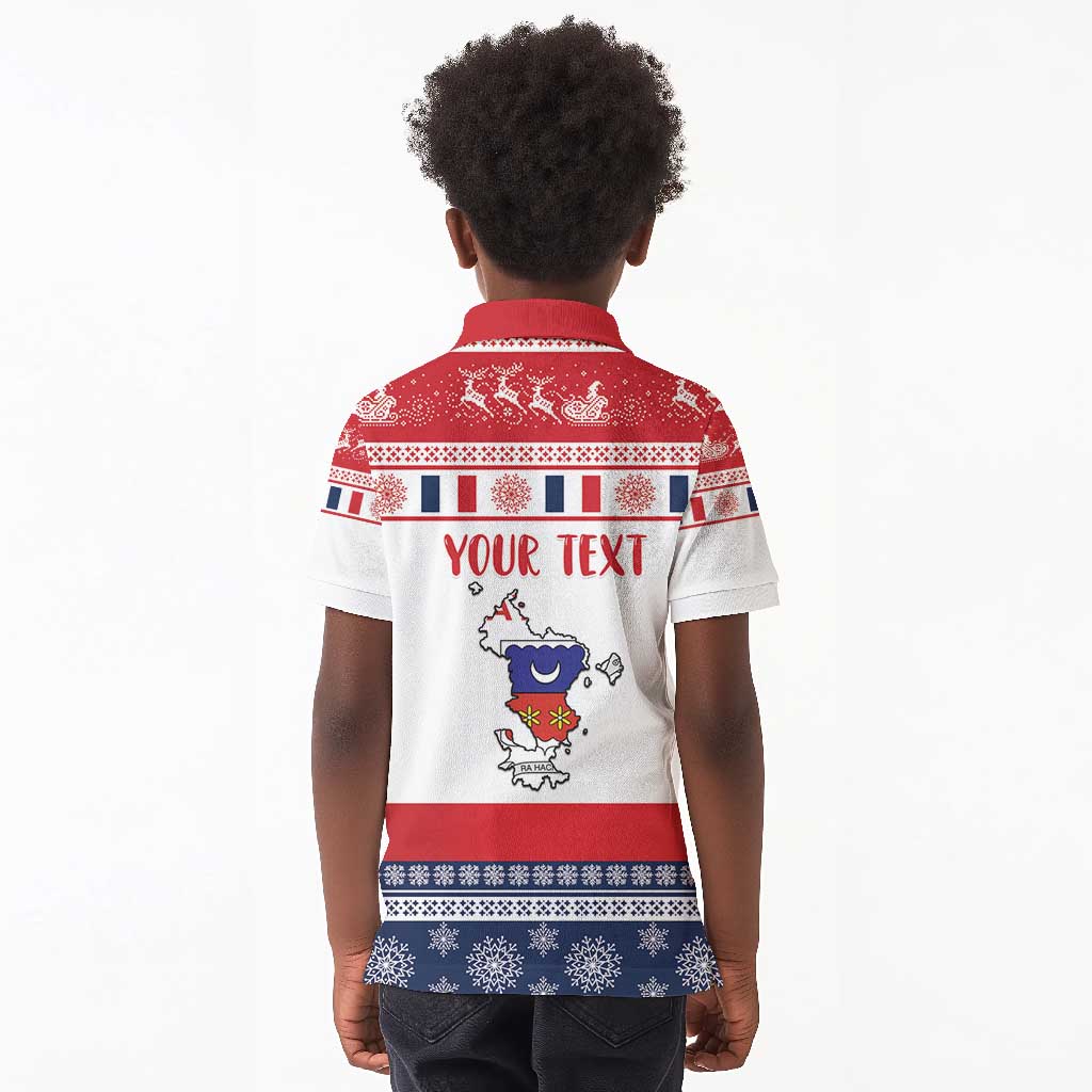 Afro Christmas in Mayotte Personalized Kid Polo Shirt Joyeux Noel - African Pride