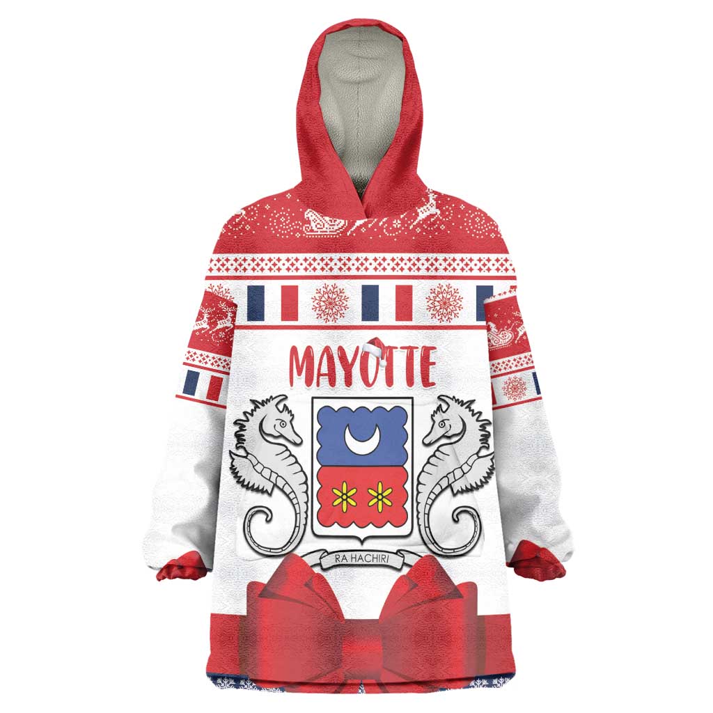 Afro Christmas in Mayotte Personalized Kid Wearable Blanket Hoodie Joyeux Noel - African Pride