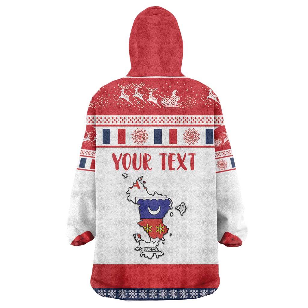 Afro Christmas in Mayotte Personalized Kid Wearable Blanket Hoodie Joyeux Noel - African Pride