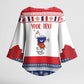 Personalized Mayotte Christmas Kimono Sleeve Blouse Joyeux Noel