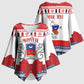 Personalized Mayotte Christmas Kimono Sleeve Blouse Joyeux Noel