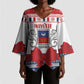 Personalized Mayotte Christmas Kimono Sleeve Blouse Joyeux Noel