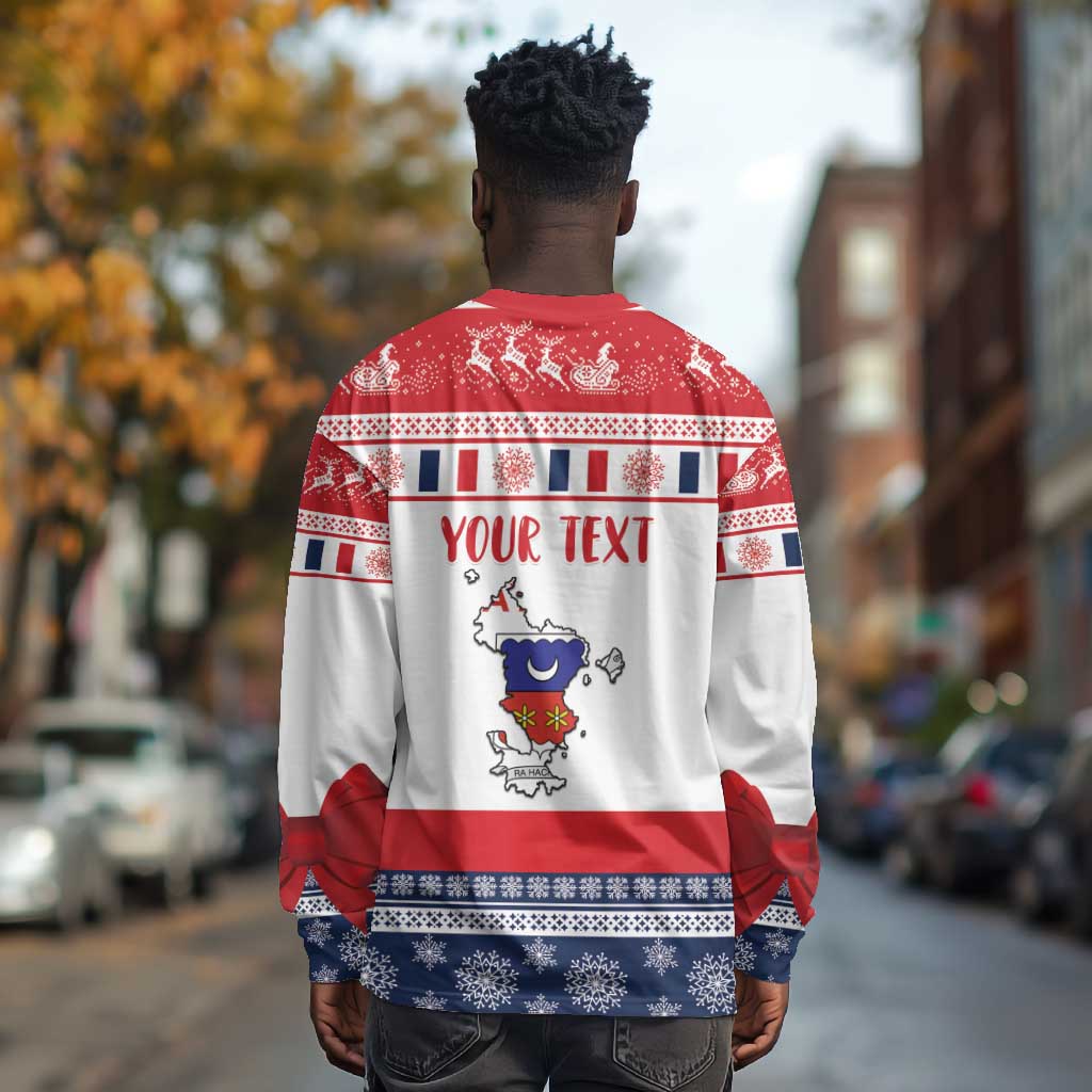 Afro Christmas in Mayotte Personalized Long Sleeve Shirt Joyeux Noel - African Pride