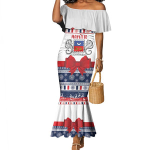 Afro Christmas in Mayotte Personalized Mermaid Dress Joyeux Noel - African Pride