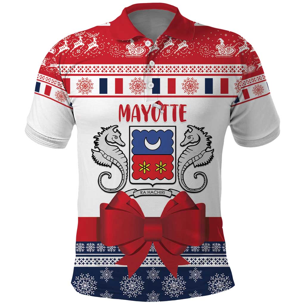 Afro Christmas in Mayotte Personalized Polo Shirt Joyeux Noel - African Pride