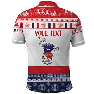 Afro Christmas in Mayotte Personalized Polo Shirt Joyeux Noel - African Pride