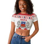 Afro Christmas in Mayotte Personalized Raglan Cropped T shirt Joyeux Noel - African Pride