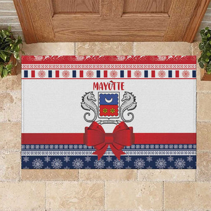 Afro Christmas in Mayotte Rubber Doormat Joyeux Noel - African Pride
