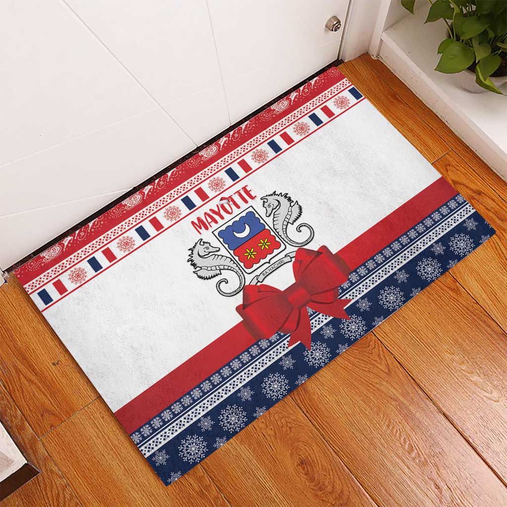 Afro Christmas in Mayotte Rubber Doormat Joyeux Noel - African Pride
