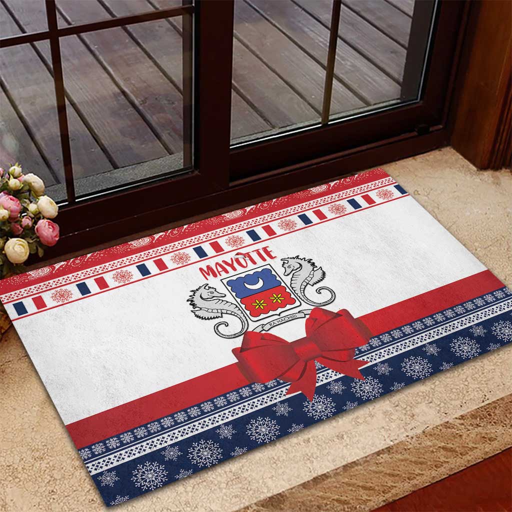 Afro Christmas in Mayotte Rubber Doormat Joyeux Noel - African Pride