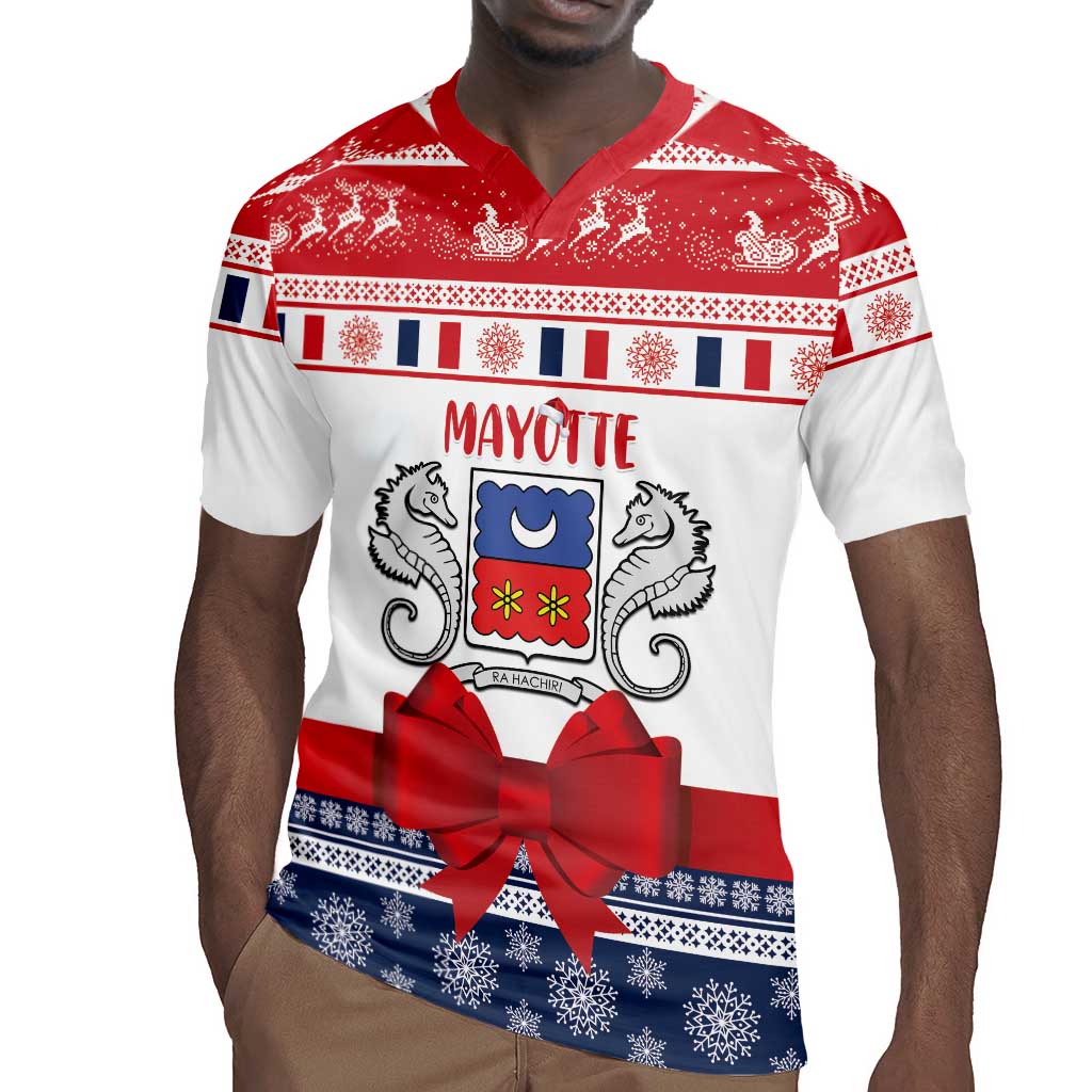 Afro Christmas in Mayotte Personalized Rugby Jersey Joyeux Noel - African Pride