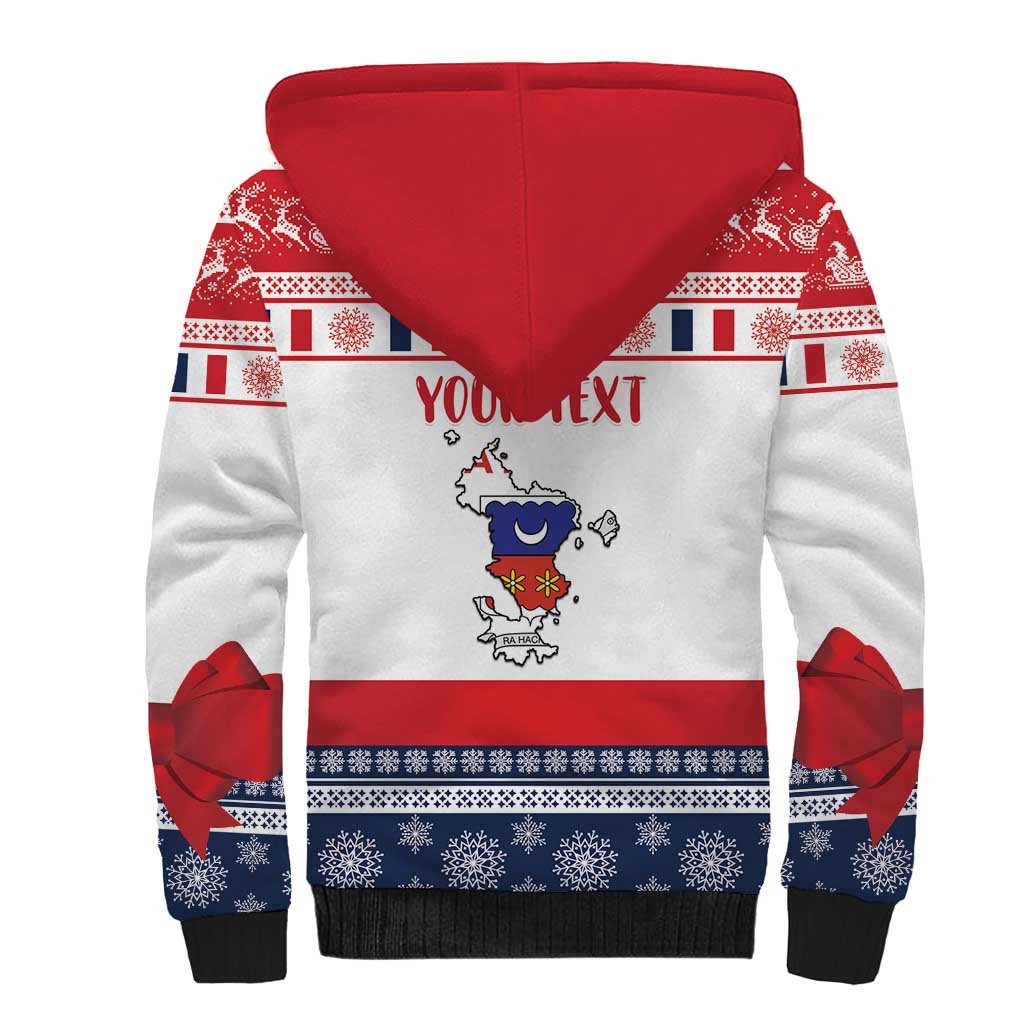 Afro Christmas in Mayotte Personalized Sherpa Hoodie Joyeux Noel - African Pride