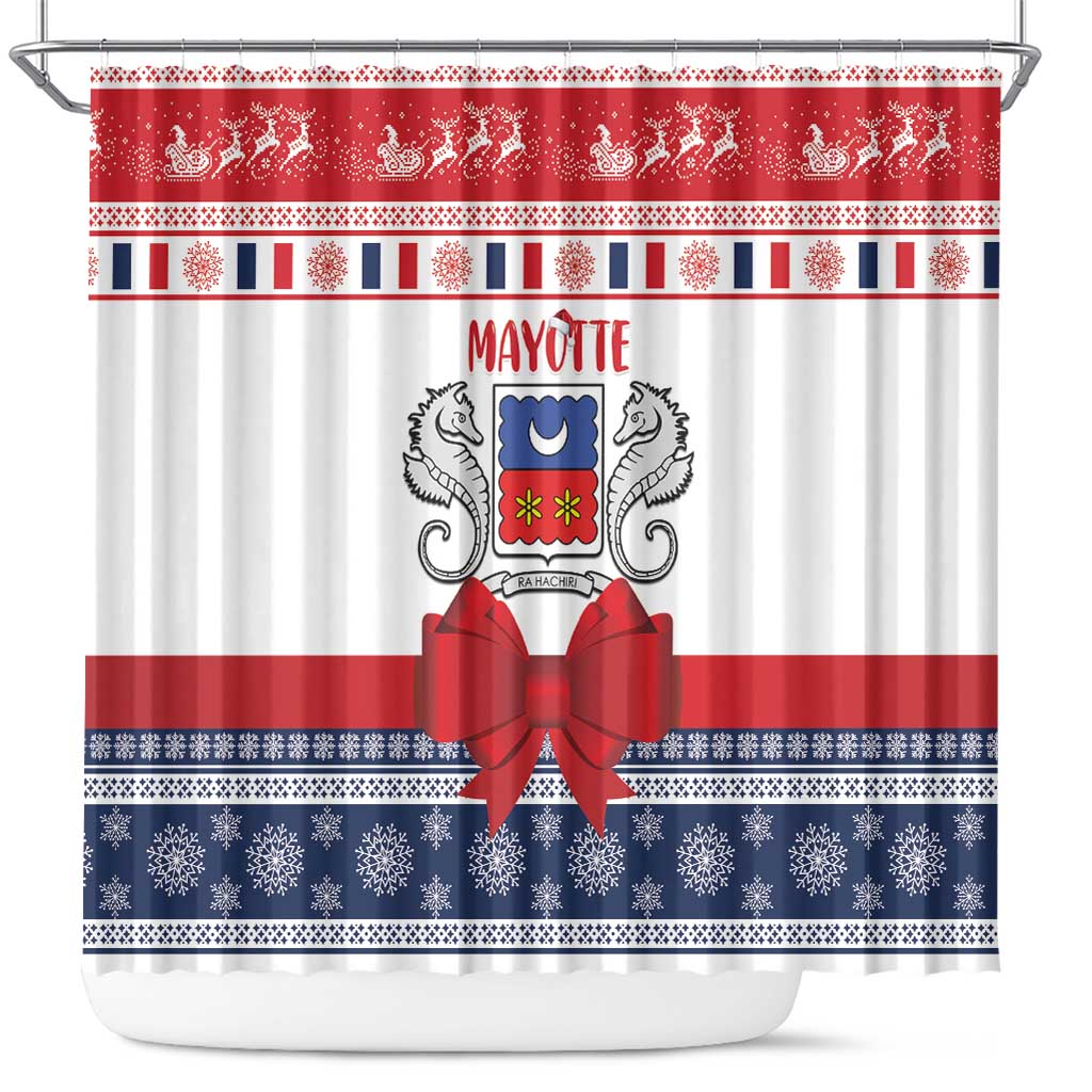 Afro Christmas in Mayotte Shower Curtain Joyeux Noel - African Pride