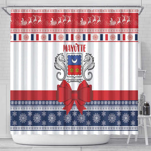 Afro Christmas in Mayotte Shower Curtain Joyeux Noel - African Pride