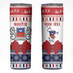 Afro Christmas in Mayotte Personalized Skinny Tumbler Joyeux Noel - African Pride