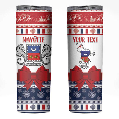 Afro Christmas in Mayotte Personalized Skinny Tumbler Joyeux Noel - African Pride