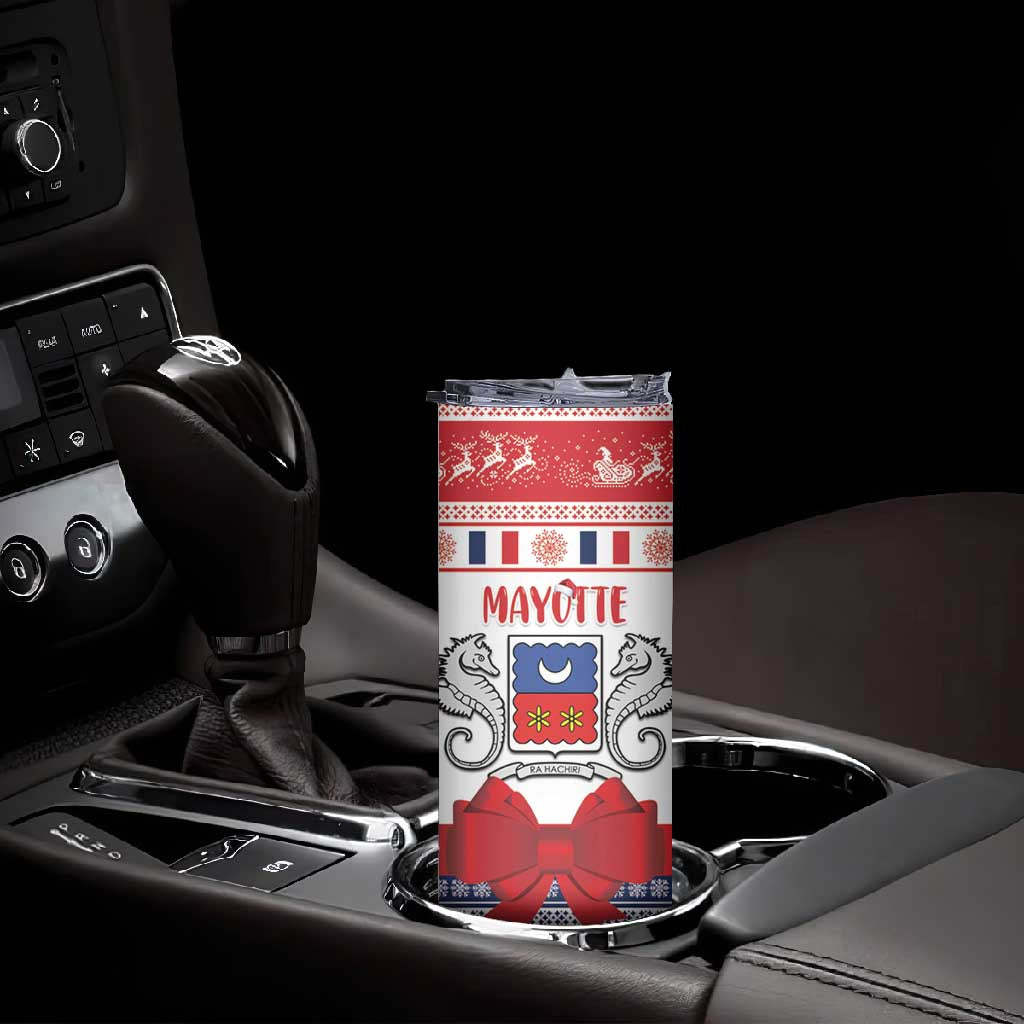 Afro Christmas in Mayotte Personalized Skinny Tumbler Joyeux Noel - African Pride